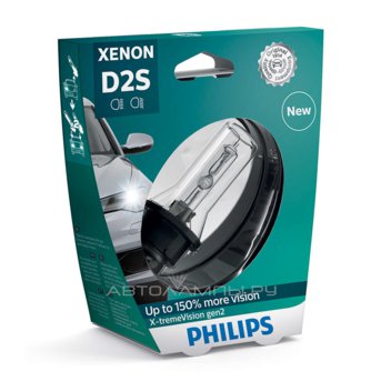 D2S 85V-35W (P32d-2)  4800K X-tremeVision gen 2 (Philips) 85122XV2S1