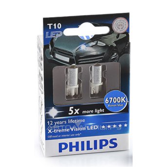 Philips W5W T10 6700K X-tremeVision LED